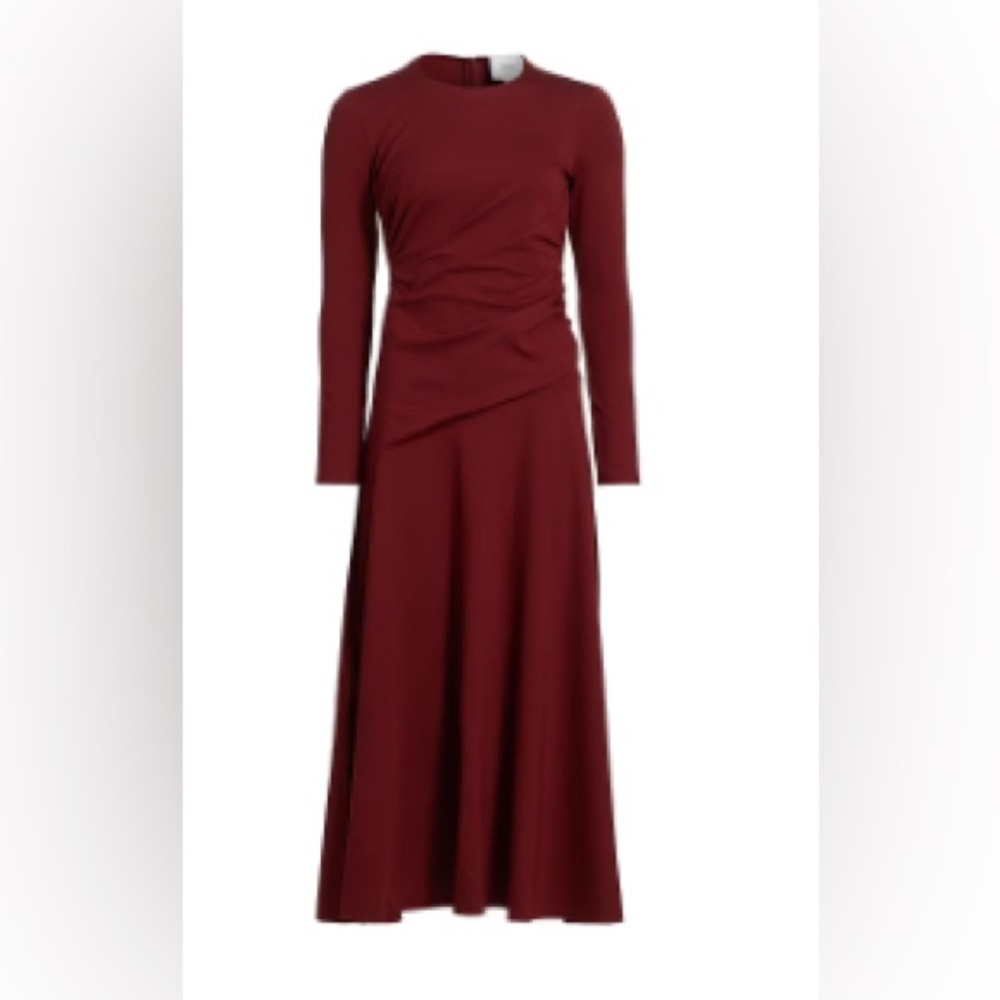 AKNVAS size 8 Burgundy Long Sleeve Dress